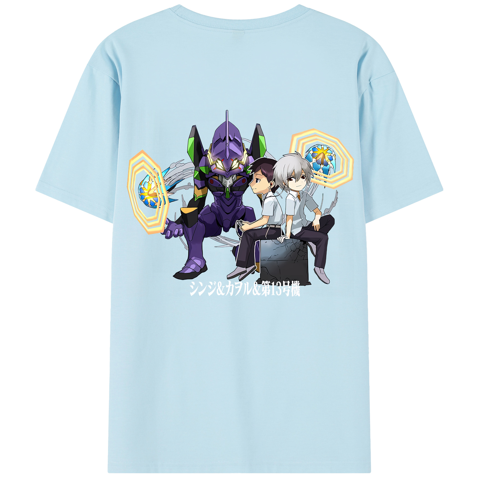 （画像用） EVA 新世紀エヴァンゲリオン 綿100％半袖Tシャツ（背面プリント）